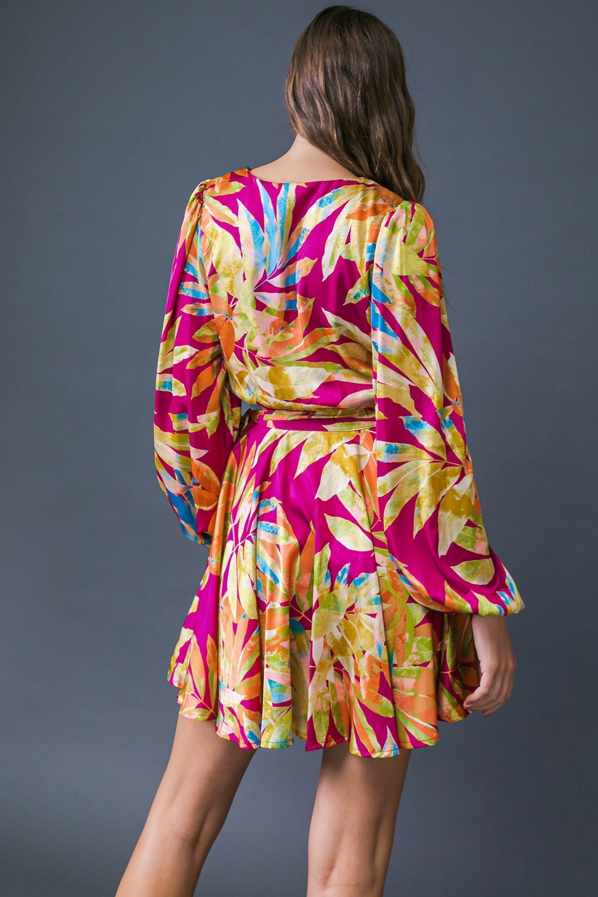 ALL FALL LONG WOVEN MINI DRESS Flying Tomato